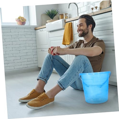 BESTYASH Plastic Water Storage Bucket Handle Portable Cleaning Bucket for Home Dorm Survival Cleaning