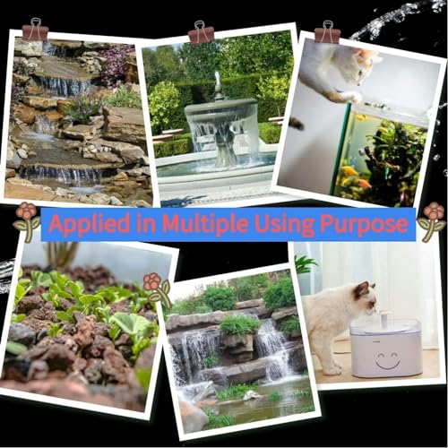 Conquerall CHA-2300 650GPH 2500L/H AC 110V Submersible Pump 40W Durable Adjustable Flow Rate 8.53ft High Head for Aquariums, Water Features, Outdoor Fountains,Ponds, Waterfalls, Pump Hydroponics - size: 650GPH-40W