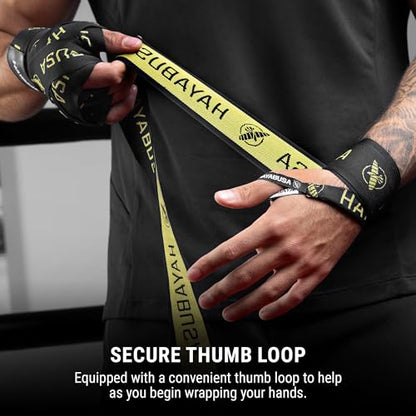 Hayabusa Deluxe Boxing Hand Wraps - 180in - color: Black/Gold, size: 180"