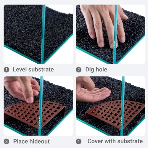 2-Pack Aquarium Shrimp Shelter Hide, 5.5x4x1.3 inches, Multi-Sized Holes for Cherry and Dwarf Shrimp - color: White