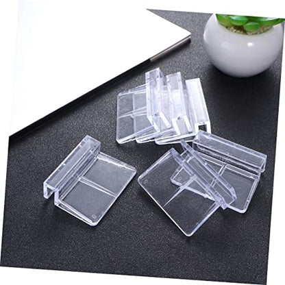 POPETPOP 10pcs Acrylic Aquarium Bracket Fish Tank Support Holder Clear Rack for Glass Covers Suitable for Small Pets