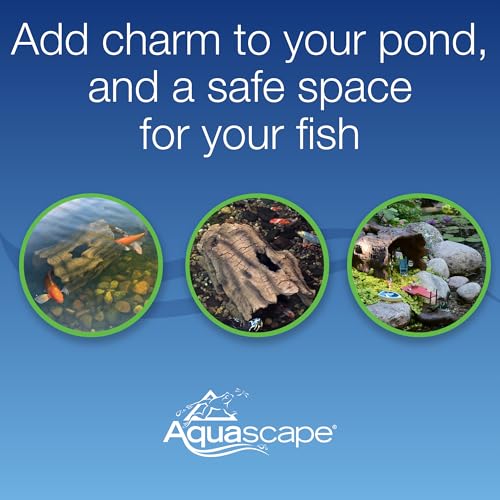 Aquascape Faux Log Fish Cave for Pond, Koi Predator Control | 78324 - size: 19-inch L x 12-inch W, style: Log