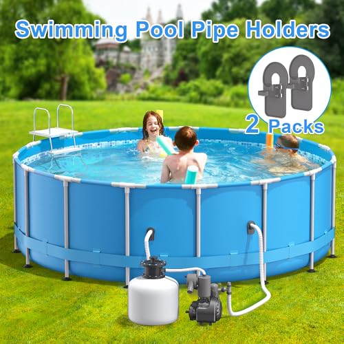 Upgrade 2 Pack Swimming Pool Hose Support Holders，Above Ground Pool Accessories，Compatible with Intex Pools，Prevent Hose Sagging and Extend Hose Service Life
