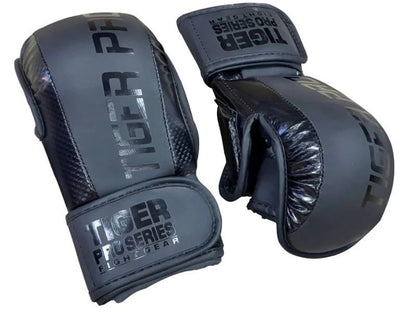 MMA Sparring Gloves with Extra Knuckle Padding, Leather Training Gloves for Grappling, Kickboxing & MMA Training - size: Medium