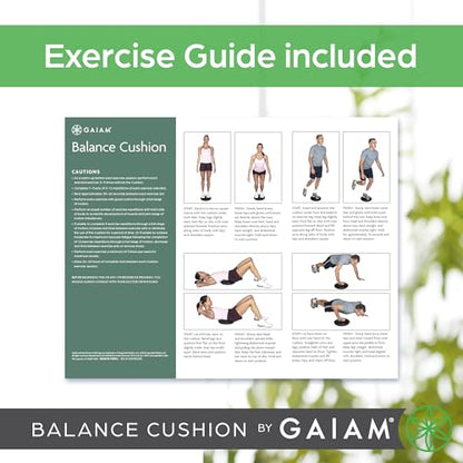 Gaiam Balance Disc Wobble Cushion, 16", Core Stability Seat - color: Black Cushion