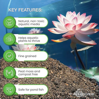 Aquascape Pond Plant Potting Media, Nutrient-Rich Aquatic Soil for Water Gardens, Supports Strong Root Growth, 215 Cubic Inches, 89002 - size: 215 cubic inches