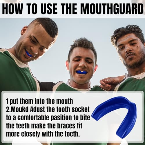 Kathfly 50 Pcs Football Mouth Guards Bulk Sports Mouthpieces - color: Dark Blue