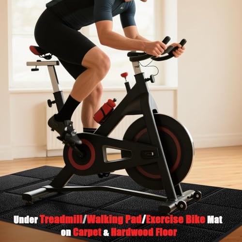 THAILE Treadmill Mat, 79" x 39" x 5mm, Carpet & Hardwood Floor Protector - size: 79"L x 39"W x 0.2"Th