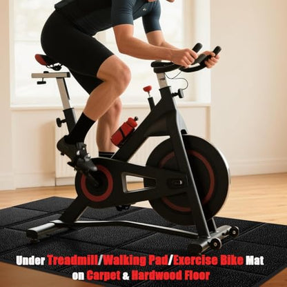 THAILE Treadmill Mat, 79" x 39" x 5mm, Carpet & Hardwood Floor Protector - size: 79"L x 39"W x 0.2"Th
