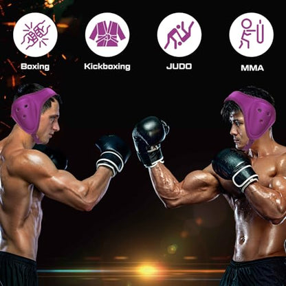 Jerify 2 Pcs Wrestling Headgear for Kid Youth, Purple - color: purple