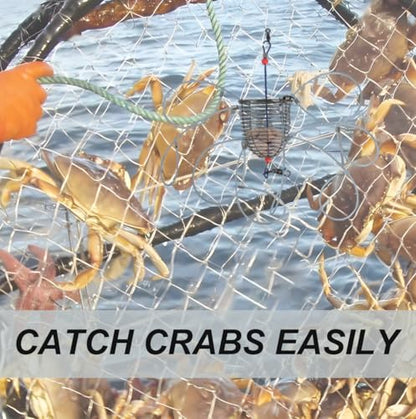 4Pcs Stainless Steel Crab Snare Traps with 8 Loops,Crab Traps for Blue Crabs/Red Crab/Rock Crab,Crab Snare for Fishing Rods, Crabbing Equipment