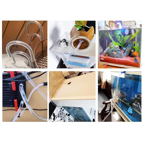 Clear Tubing Assortment, 6mm 7mm 8mm ID, 9 Meters Lengh In All, 1mm Thickness, Flexible Plastic Tube For Home Repair Water Oil Transfer Aquarium, BPA Free and non-toxic, with 2 Hose Clamps - size: id: 6mm, 7mm, 8mm (9m)