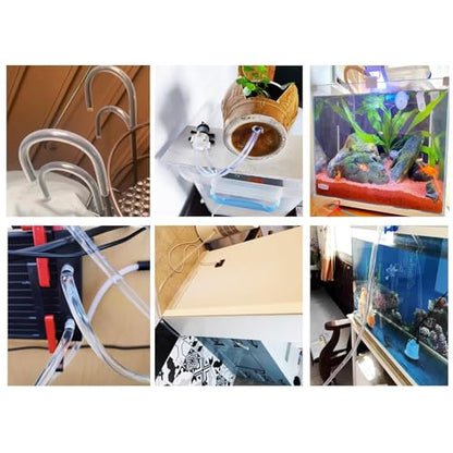 Clear Tubing Assortment, 6mm 7mm 8mm ID, 9 Meters Lengh In All, 1mm Thickness, Flexible Plastic Tube For Home Repair Water Oil Transfer Aquarium, BPA Free and non-toxic, with 2 Hose Clamps - size: id: 6mm, 7mm, 8mm (9m)