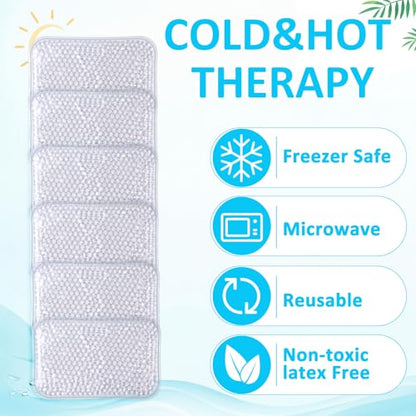 Trelaco 24 Pcs Clear Gel Bead Ice Pack 4 x 6 Inch Reusable Hot Cold Pack - color: Clear