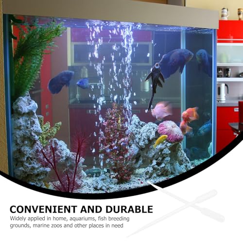 VANZACK 10pcs 5ml Feeding Tubes Shrimp Liquid Feeders Coral Syringe Tubes Long Plastic Pipettes Manual Suction Fish Feeding Tools for Aquarium Pet Supplies
