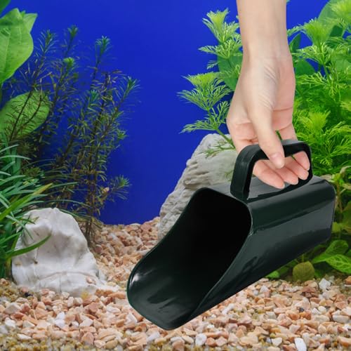 Aquarium Gravel Shovel Fish Tank Cleaning Tool Water-Permeable Sediment Scoop Handheld Garden Shovel 2pcs Dark Green for Aquatic Plants Sand Removal