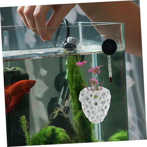 POPETPOP Aquarium Shrimp Cave Dome Hideout with Suction Cup Multi Design for Betta Fish Shrimp Easy to Decoration Safe Breeding Shelter for