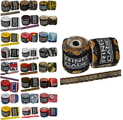 Ring to Cage Handwraps Mexican Style Stretchable- Patterned 180" Long - 23 Color Patterns - color: Cobra