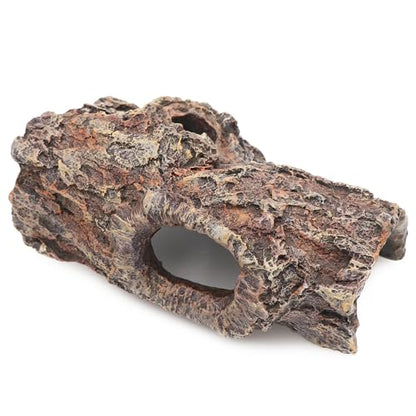 AQUA KT Reptile Climbing Cork Bark Tree Hollow Log Snake Gecko Hide for Terrarium Amphibian Habitat Decoration
