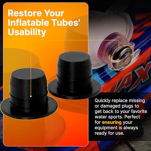 SplashNColor Tube Plug Replacement for Wow Watersports Towable Tubes – Air Valve Plug Compatible with Wow Max and Combo 1 Inflatable Tubes - Durable Air Seal for Safe - Reliable Inflation