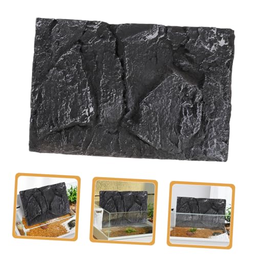 Happyyami Lifelike Aquarium Rock Reptile Tank Backgrounds 3D Landscape Boards Snake Habitat Decoration