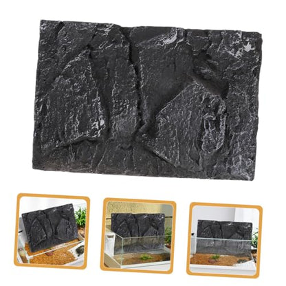 Happyyami Lifelike Aquarium Rock Reptile Tank Backgrounds 3D Landscape Boards Snake Habitat Decoration