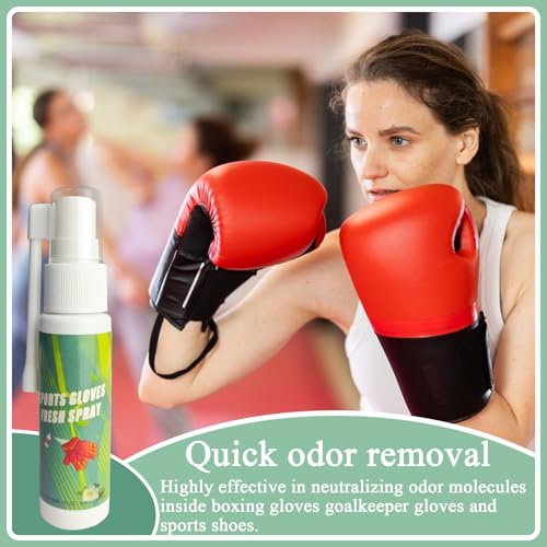 Boxing Glove Odor Remover Sports Cleaner Freshener Spray | Odor Eliminating Spray for Boxing Gloves, Gym Bags, Football Pads, Shoes, Clothes, Work Boot, Helmet, Athletic Gear
