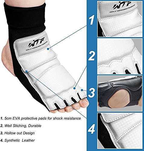 Taekwondo Sparring Gear Foot Protector Karate Boxing Sparring Foot Guard, Martial Arts Protective Foot Gear for Kung Fu Punch Bag Kickboxing MMA Training - size: X-Small