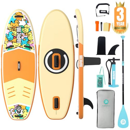 Niphean 10' Inflatable Paddle Board, Ultra-Light SUP for Beginners - color: Yellow