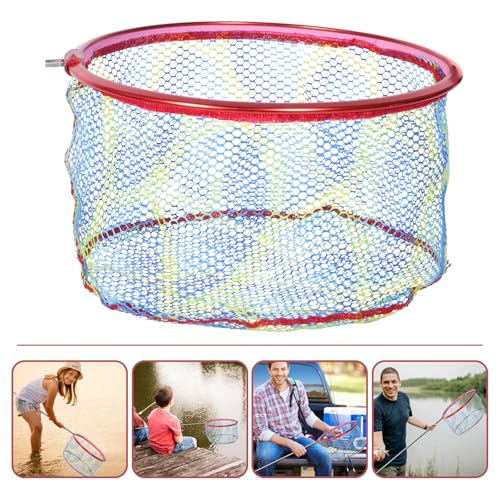 SUPVOX Fishing Net Replacement Head 35cm Diameter X 17cm Deep Portable Mesh Fish Landing Net Accessory for Freshwater and Saltwater Anglers Random Color