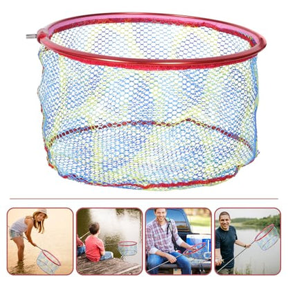SUPVOX Fishing Net Replacement Head 35cm Diameter X 17cm Deep Portable Mesh Fish Landing Net Accessory for Freshwater and Saltwater Anglers Random Color