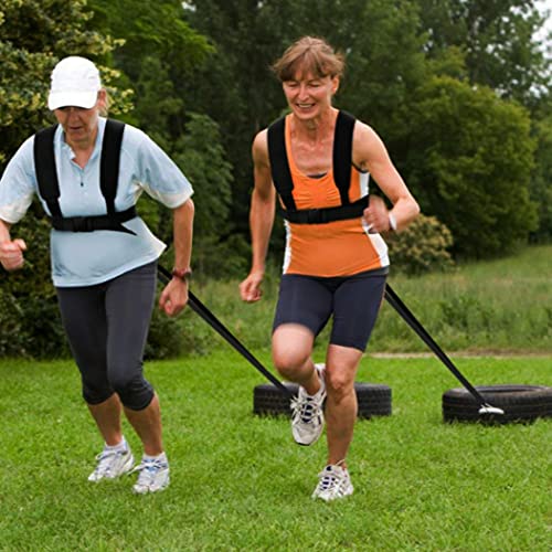Sled Harness Tire Pulling Speed Resistance Power Belt Adjustable Weight Trainer with Pull Strap