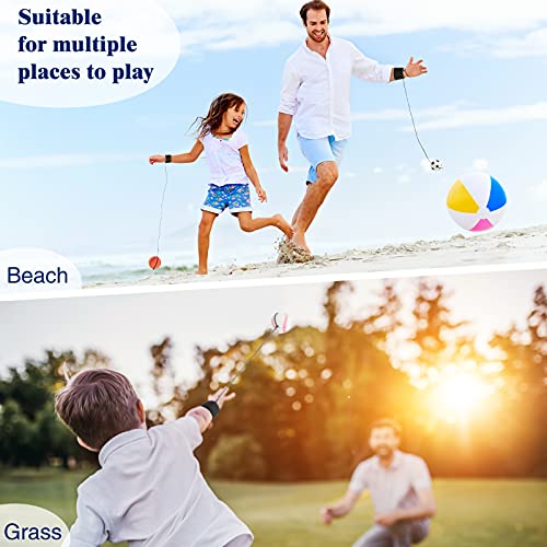 Skylety 24 Pcs Wrist Bounce Ball on String, Rubber Classic Style for Kids - style: Football Style