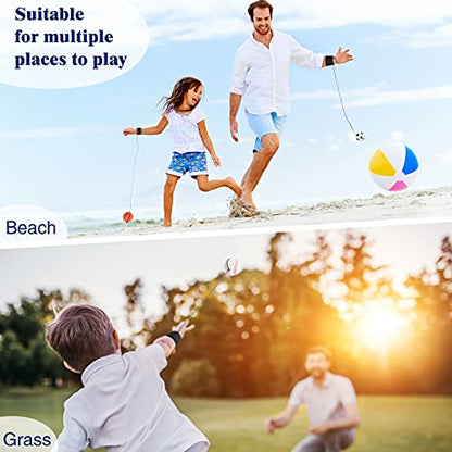 Skylety 24 Pcs Wrist Bounce Ball on String, Rubber Classic Style for Kids - style: Football Style