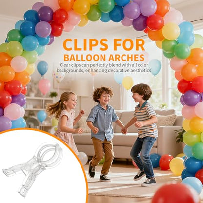 10 Pack Balloon Arch Clips, Large Clear Spring Clamps for Backdrop, 3.5'' Plastic Clips Supplies for Birthday Decoration Accessories Beach Towels Crafts Swimming Pool Photography Studios