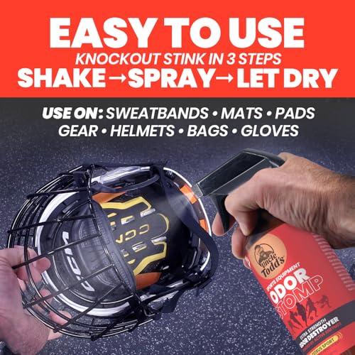 Odor Stomp Sports Equipment Odor Eliminator Spray, Enzyme-Powered, 16 Oz
