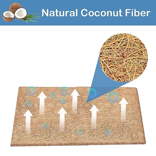 16x80 Inch Natural Coco Liner Roll Coconut Coir Liner for Planters, Coconut Fiber Mat, Flower Basket Garden Decor, No-Slip Ice and Snow Carpet Mats Reptile Animal Pet Pad Liner