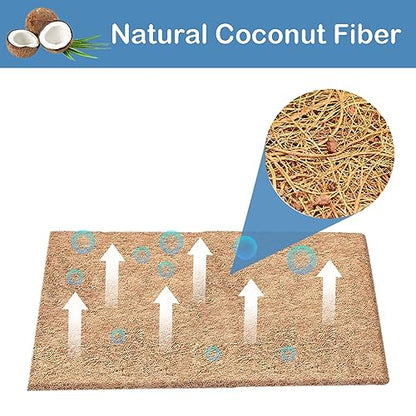 16x80 Inch Natural Coco Liner Roll Coconut Coir Liner for Planters, Coconut Fiber Mat, Flower Basket Garden Decor, No-Slip Ice and Snow Carpet Mats Reptile Animal Pet Pad Liner