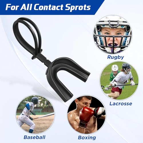Dunzy 10 Pcs Football Mouth Guard with Strap - color: Colorful, size: Adult