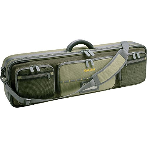 Allen Company Cottonwood Fly Fishing Rod & Gear Bag Case, Hold up to 4 Fishing Rods, Heavy-Duty Honeycomb Frame - Gray/Lime or Olive Green - color: Olive Green