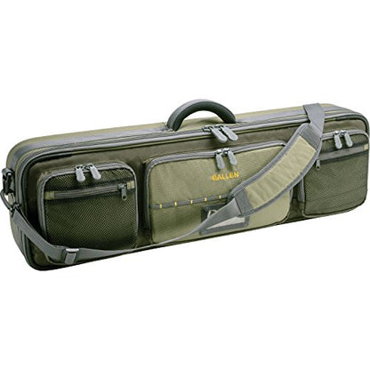Allen Company Cottonwood Fly Fishing Rod & Gear Bag Case, Hold up to 4 Fishing Rods, Heavy-Duty Honeycomb Frame - Gray/Lime or Olive Green - color: Olive Green