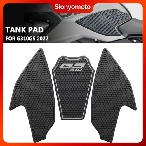 Fuel Gas Tank Pad Protector Stickers Decal Set Compatible with G310GS G310R 2017 2018 2019 2020 2021 2022 2023- Anti-Slip Protective Kit, Black | 3-Piece