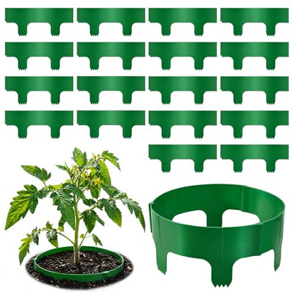 18 Panels Planting Grow Rings, Diameter Range 7-17.5 Inches, Garden Rings for Flowers, Vegetables, Seedlings, Pots, Planters and Garden Beds, Helps Separate Rock and Define Planting Spaces - size: 10.5in-6 panels
