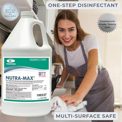 Nutra-Max Hospital Grade Disinfectant Cleaner Concentrate, Makes 32 Gallons