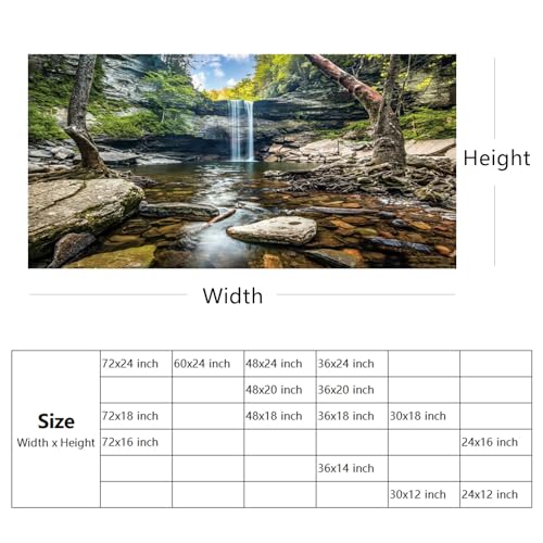 YongFoto Fish Tank Background 24x12 inch Forest Lakes Rivers Mountains Nature Scenery Backdrop Reptile Habitat Terrarium Aquarium Background - color: Green-1, size: 24x12in/60x30cm