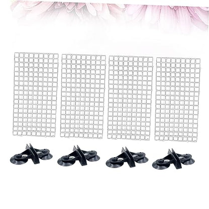 Aquarium Isolation Panel Lattice Plate Set 4pcs 30x15cm Suction Cups for Fish Tank Divider Spliced Aquarium Supplies Random Color