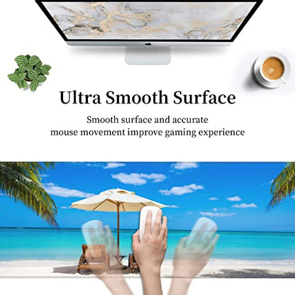Beach Ocean Mouse Pad Stitched Edge XL Large Mousepad Rubber Base Non Slip Desk Mat for Gaming Laptop Pc Computer 31.5" X 12"