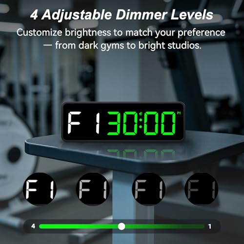 Acedeck Portable Gym Timer Clock: Fitness Digital Clock with Strong Magnet - color: Green