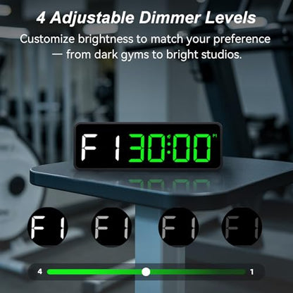 Acedeck Portable Gym Timer Clock: Fitness Digital Clock with Strong Magnet - color: Green