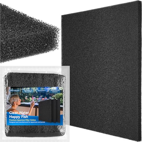 Aquarium Bio Filter Sponge Pad - Cut-to-Size Aquarium Filter Media for Fish Tank, Pond, Sump - Mechanical & Biological Filtration (18.5"x18.5"x0.8", 35PPI, 1 Pack) - size: 18.5"x18.5"x0.8" (35PPI) 1 PACK